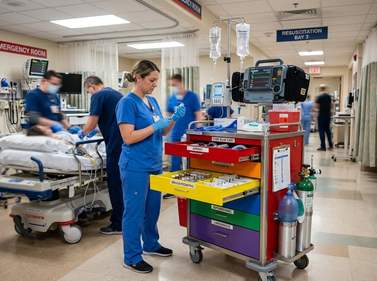 Emergency Crash Cart Trolley